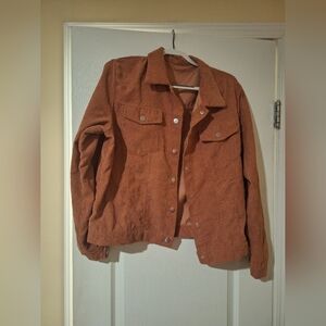 Women's Corduroy Jacket - Pink SIZE Large